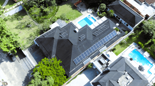 Sistema de energia solar do cliente Cesar em Glória, Joinville